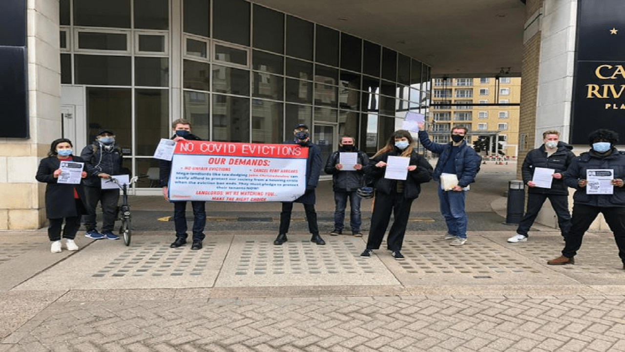 Housing activists in UK protest resumption of evictions