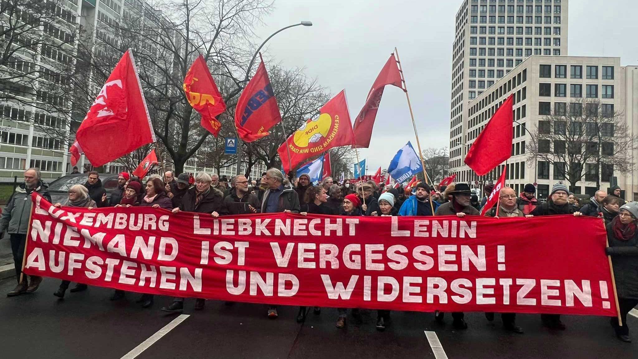 Thousands march to commemorate the martyrdom of Rosa Luxemburg and Karl Liebknecht