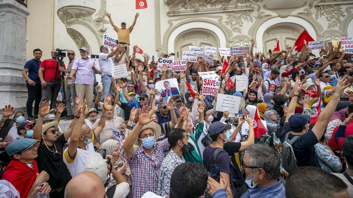 Labor union, political parties condemn moves by Tunisia’s president to consolidate power