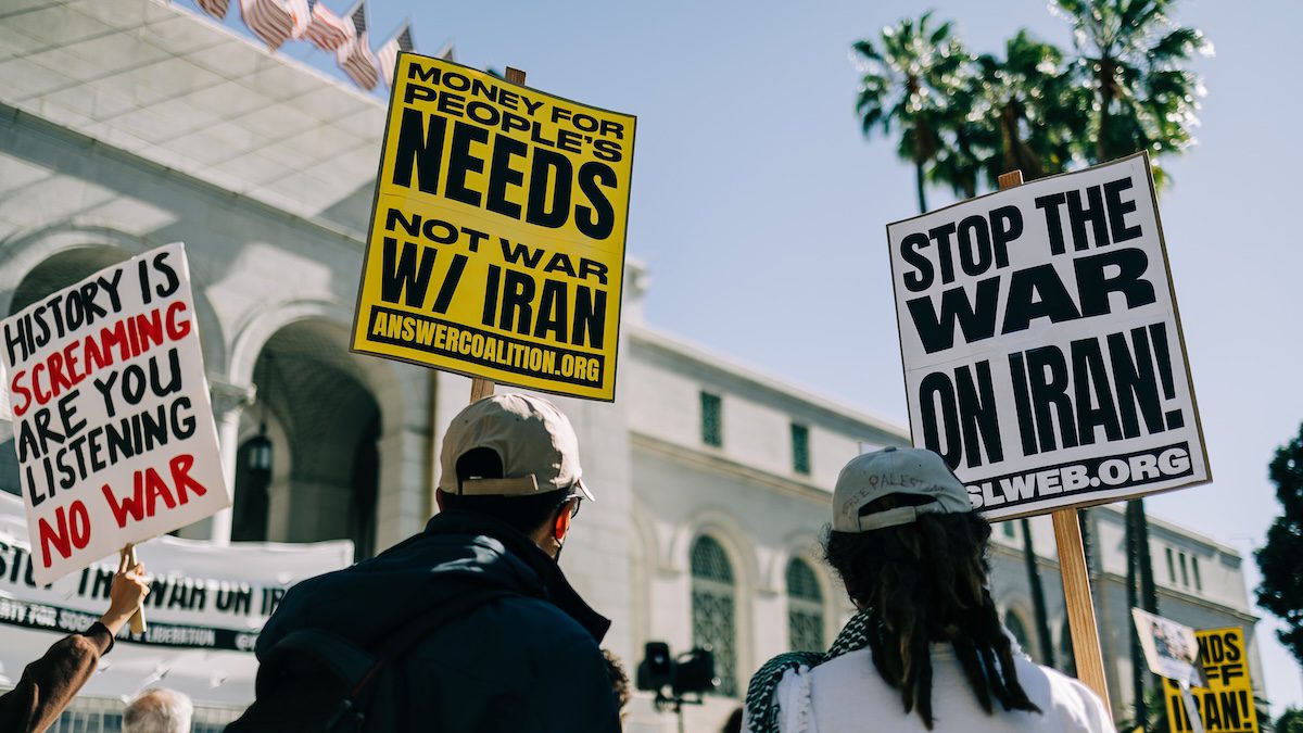 Rally against the war on Iran
