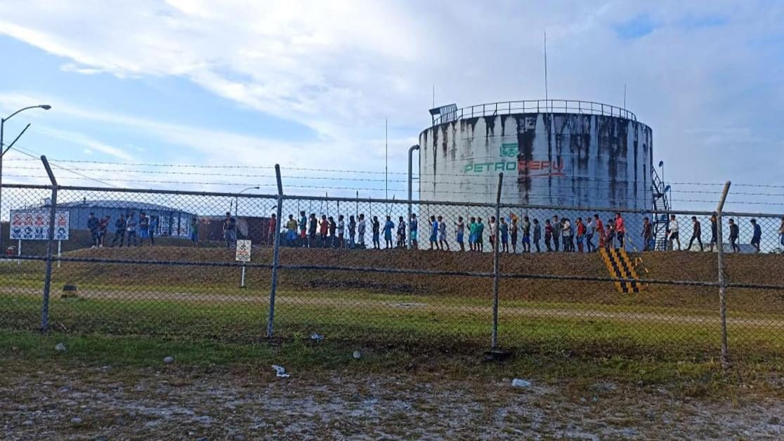 Indigenous people take over a pipeline station in the Peruvian Amazon