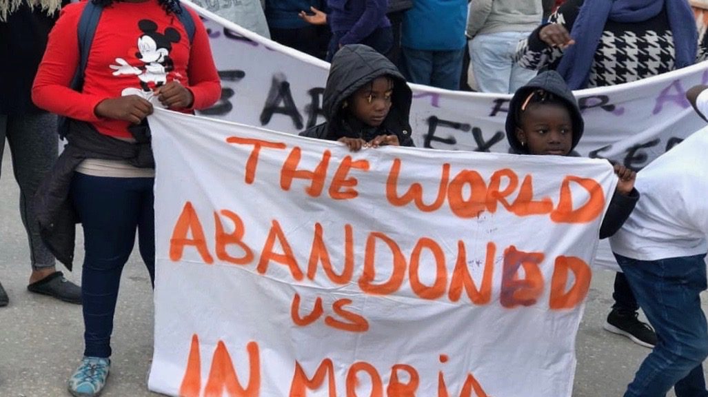 Fire at refugee camp Greece
