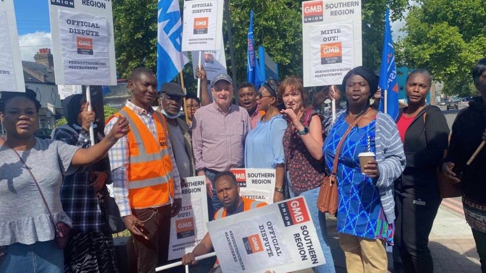 Hospital workers strike - London