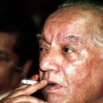 Faiz Ahmad Faiz smoking cigarette in London
