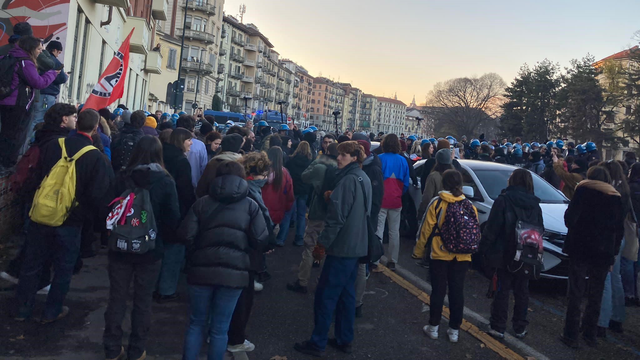 Anti-fascists in Italy protest police attack on Turin University students