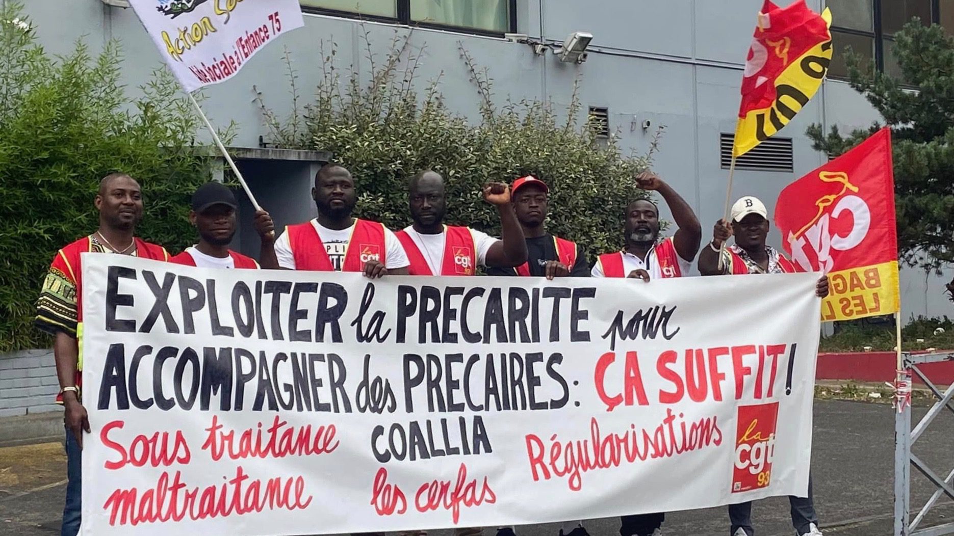 Contract workers protest - France
