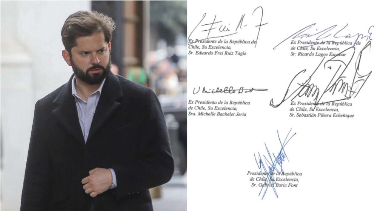 Boric and former Chilean presidents sign commitment for democracy on 50th anniversary of coup