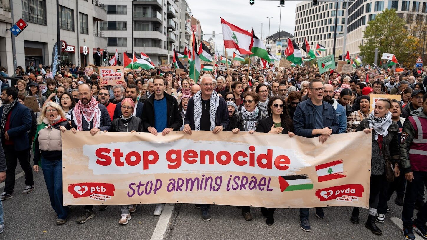 70,000 protest in Brussels, demanding ceasefire and military embargo on Israel