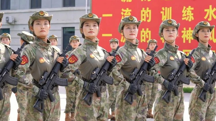 Women soldiers in Beijing