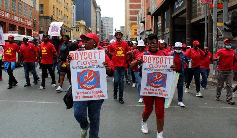 Global mobilizations mark two months of the strike at South Africa’s dairy giant