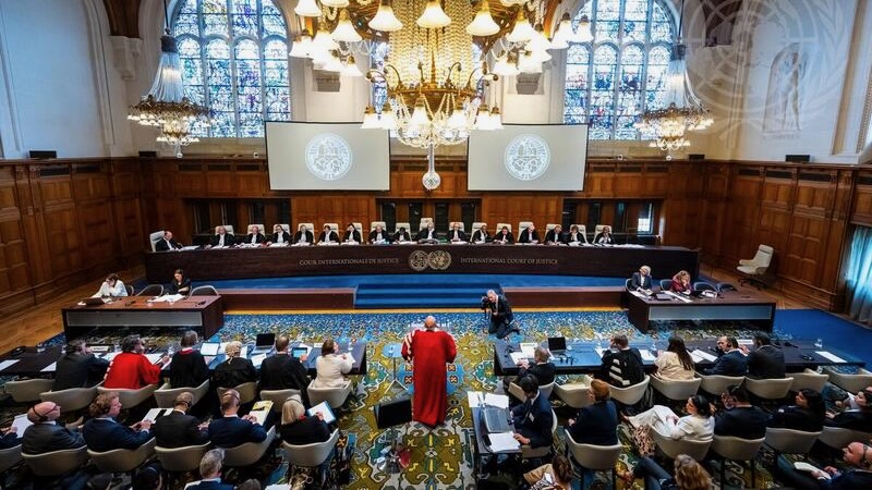 International Court of Justice holds hearing on Nicaragua vs. Germany.