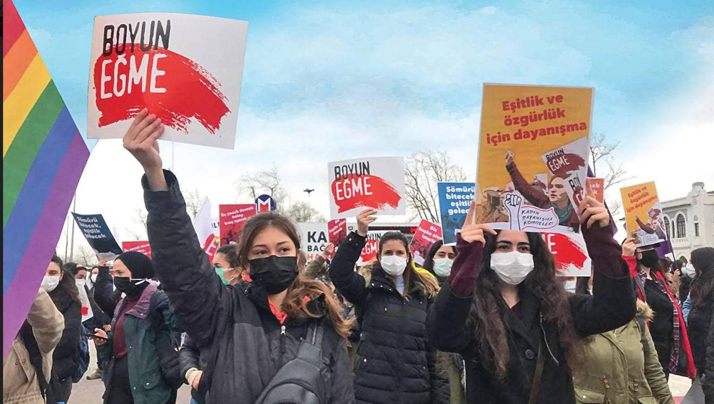 Women protest Turkey’s withdrawal from Istanbul convention 