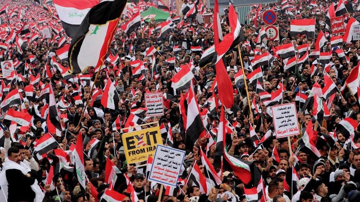 Iraq protests demanding withdrawal of US troops