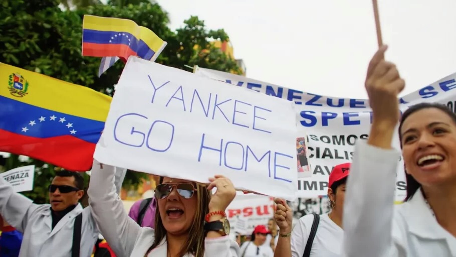 Venezuelan solidarity protest in Europe