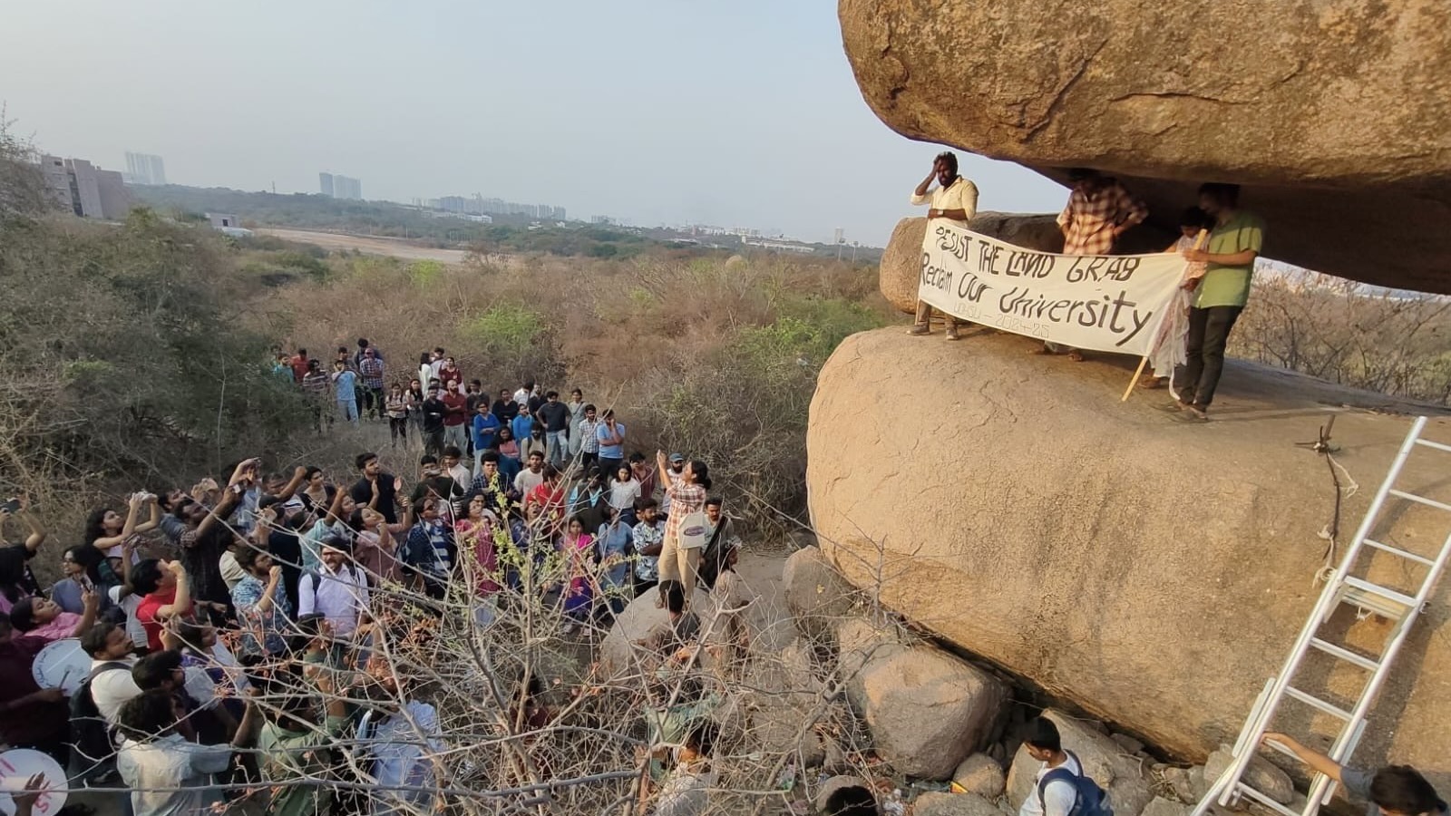 Why is the state sending bulldozers and police to an Indian university?