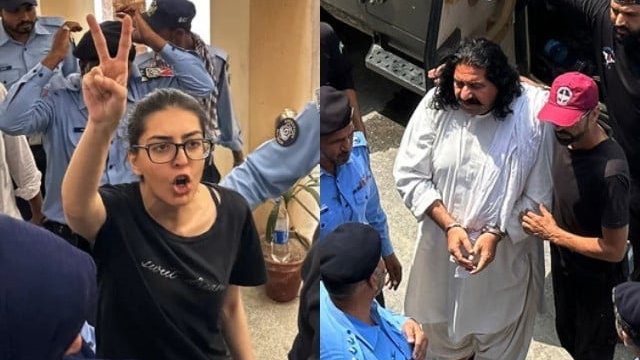 Pakistani rights activist Ali Wazir and lawyer Imaan Mazari jailed on terror charges