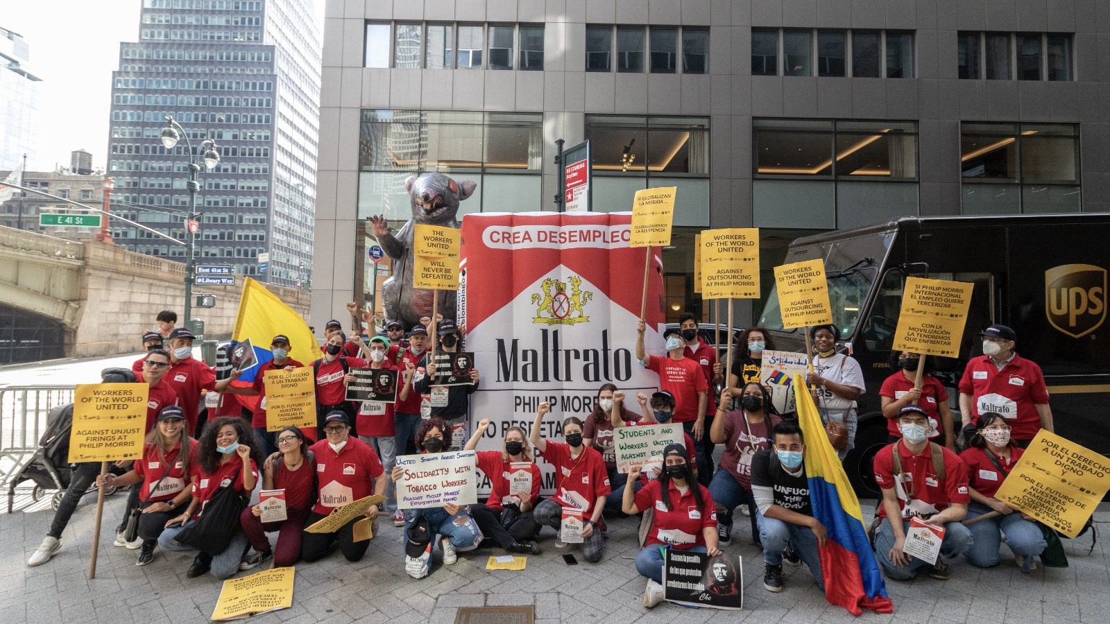 Workers rally against tobacco giant Philip Morris in three countries