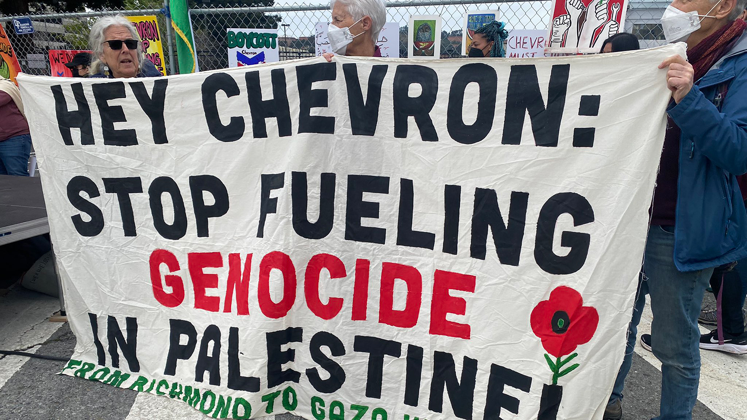 App-based drivers boycott Chevron for complicity in Israel’s genocidal crimes