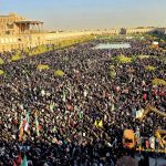 Crowds of mourners in Isfahan, Iran
