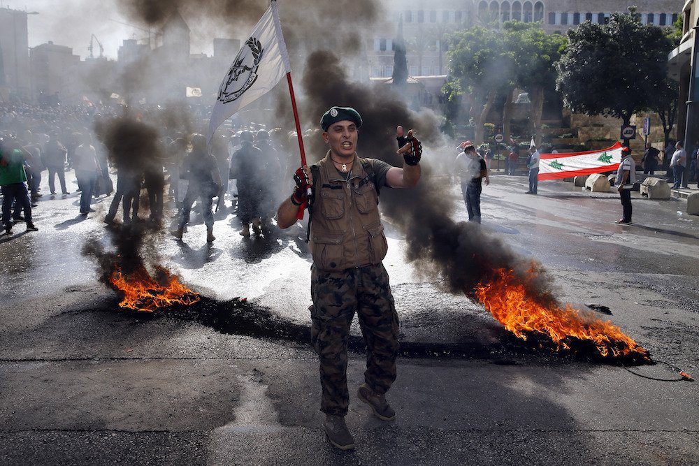Lebanon veterans protest