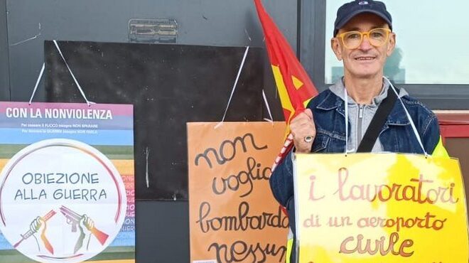 Activists in Italy defend trade unionist targeted for opposing arms transfer