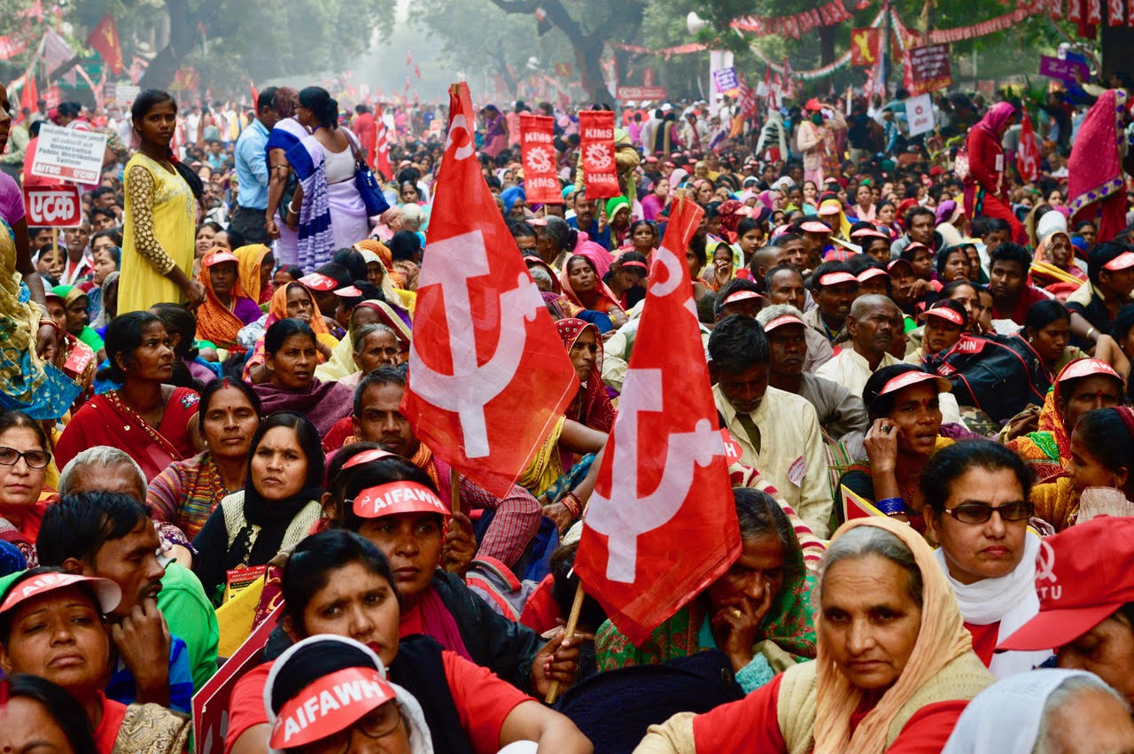 Indian workers and farmer stage historic three-day protest