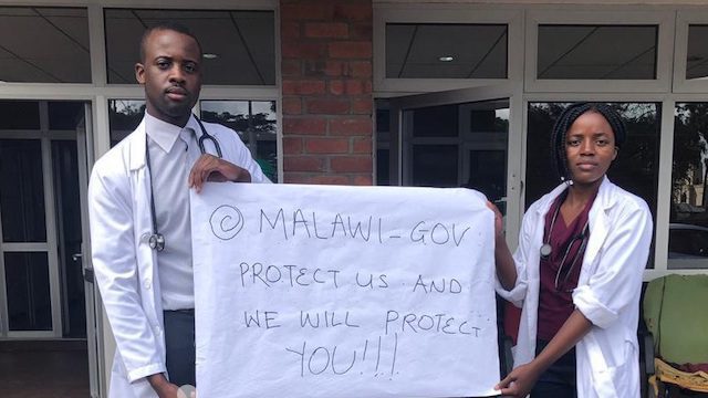 Malawi health workers COVID