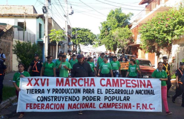 Thousand of Paraguayans take part in peasant march demanding land reform