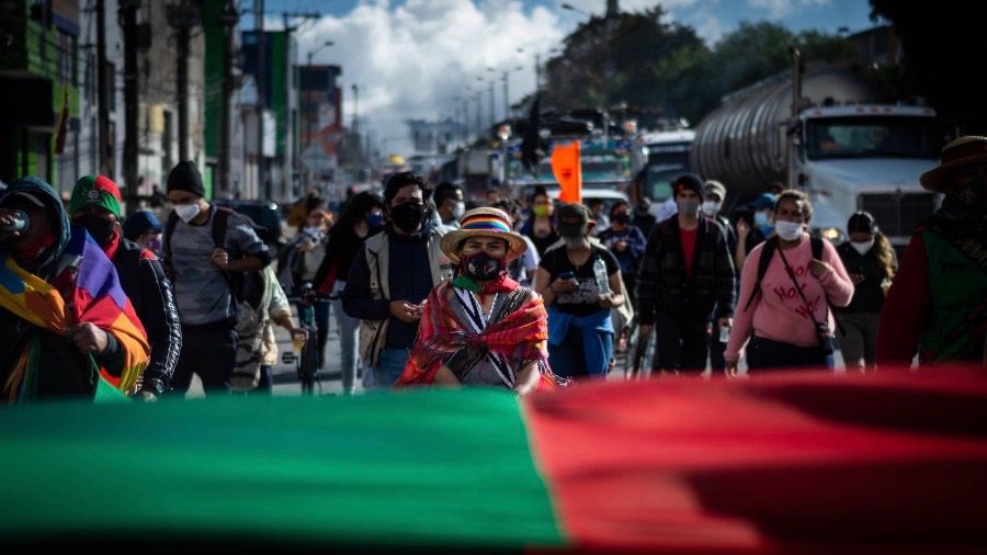 Colombian social leaders walked 15 days and 600 km to demand the right to life