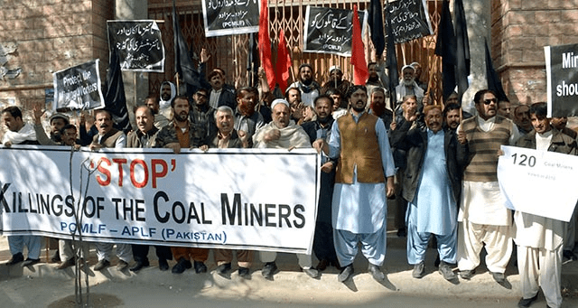 Miners protest Pakistan