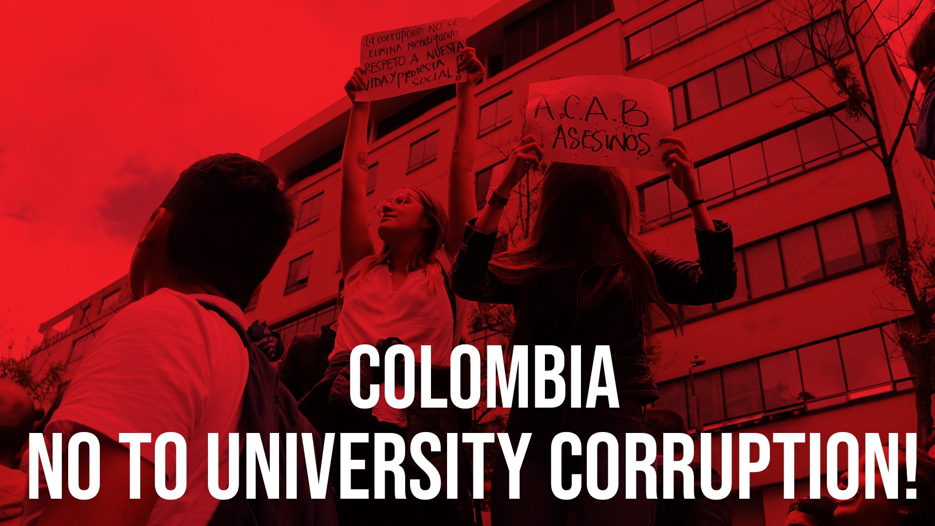 Colombian students take to the streets against police repression