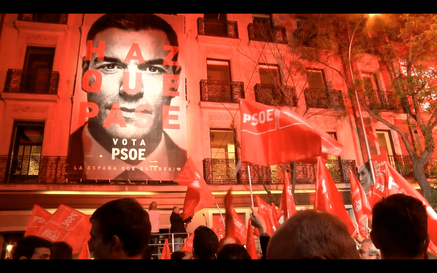 PSOE victory rally