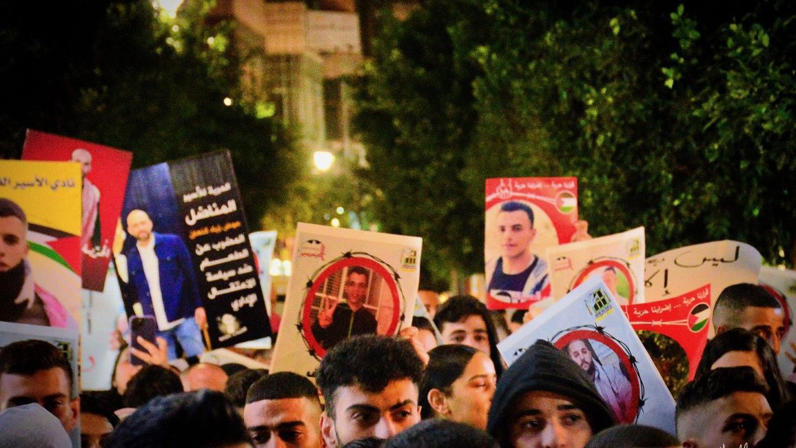 Palestinian prisoners protest
