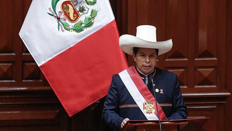 Peruvian President Pedro Castillo leaves Free Peru party