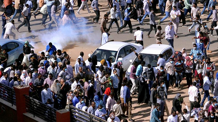 Protest against Sudanese president Omar al-Bashir