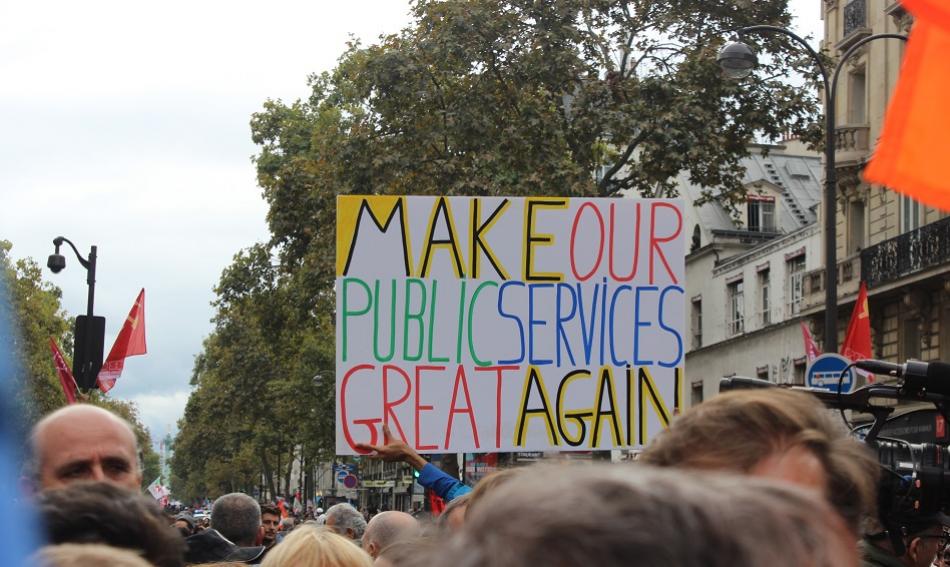 Public services French protest