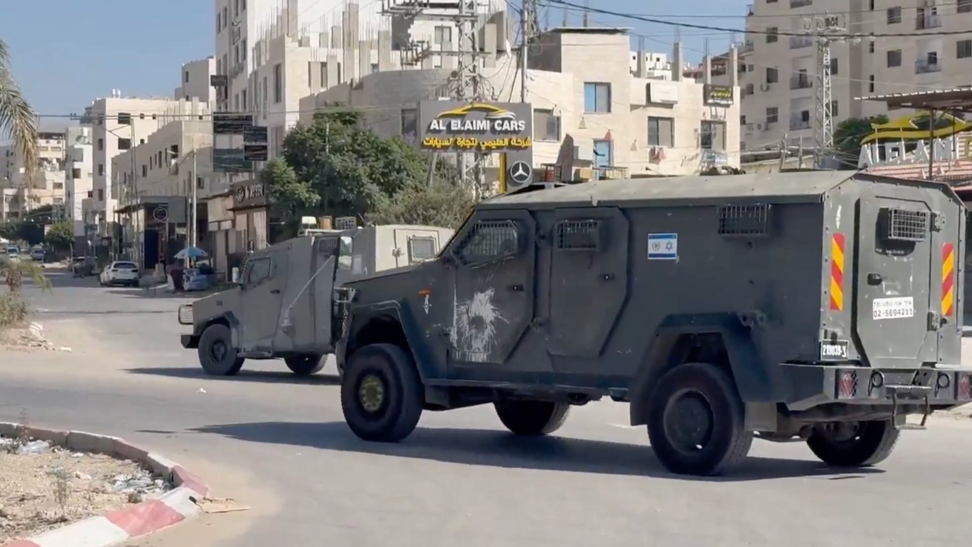 Israeli tanks in the West Bank