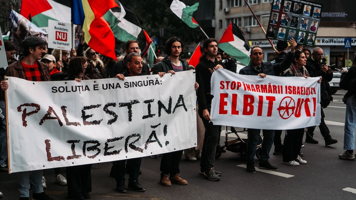Palestine solidarity march Romania