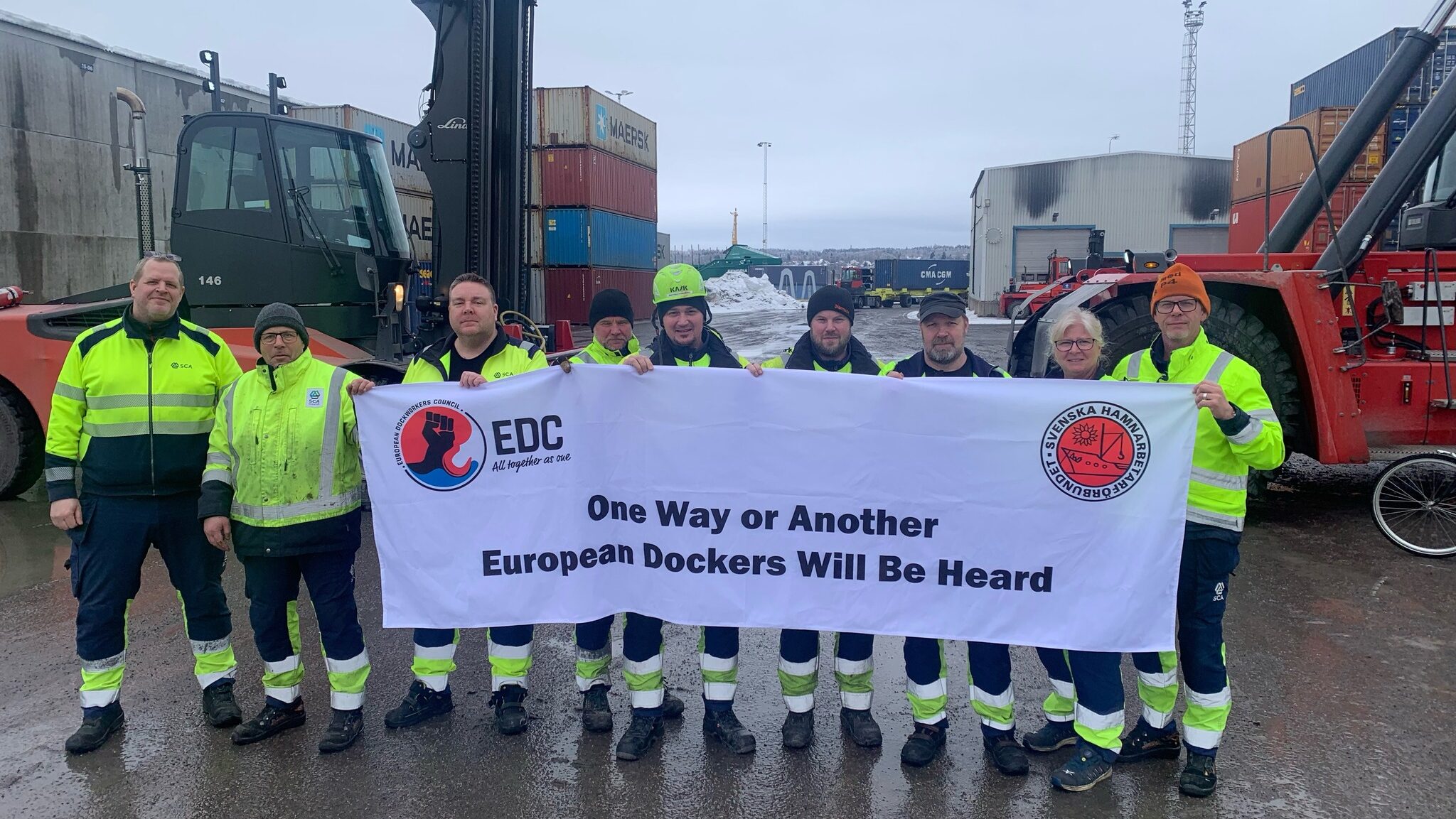 European dockworkers strengthen solidarity with Palestine