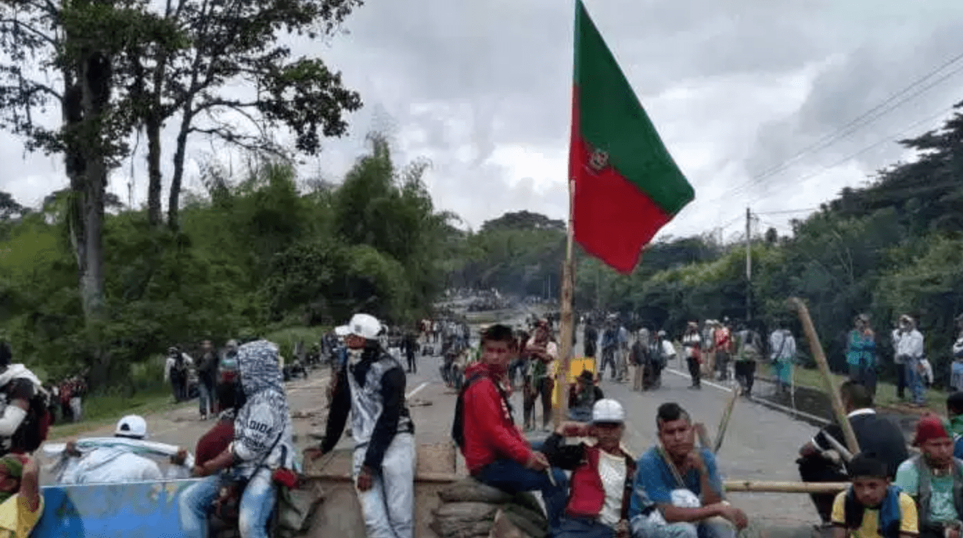 Colombian police attack protesters on Pan-American highway