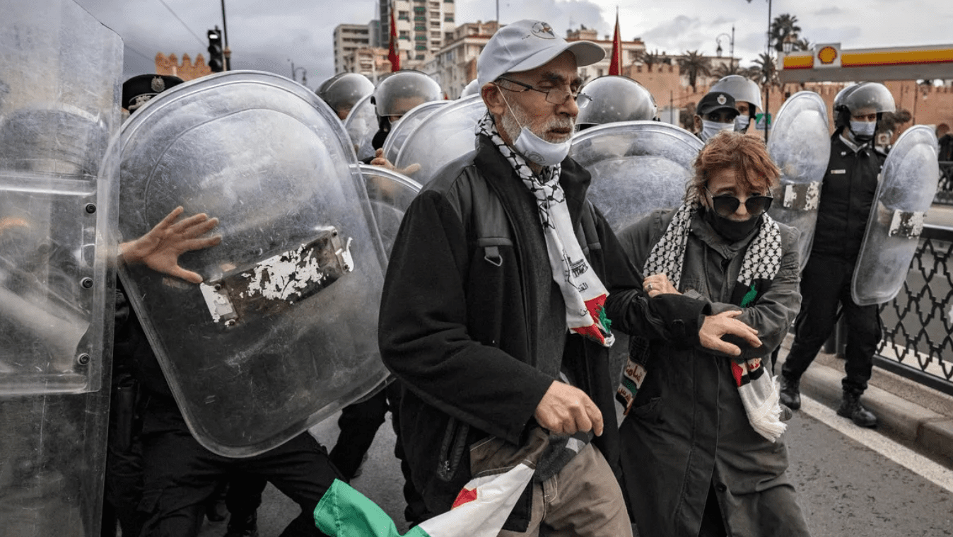 Moroccans protest normalization of ties with Israel