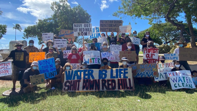 Hawaiians demand justice after pollution of water source from navy facility
