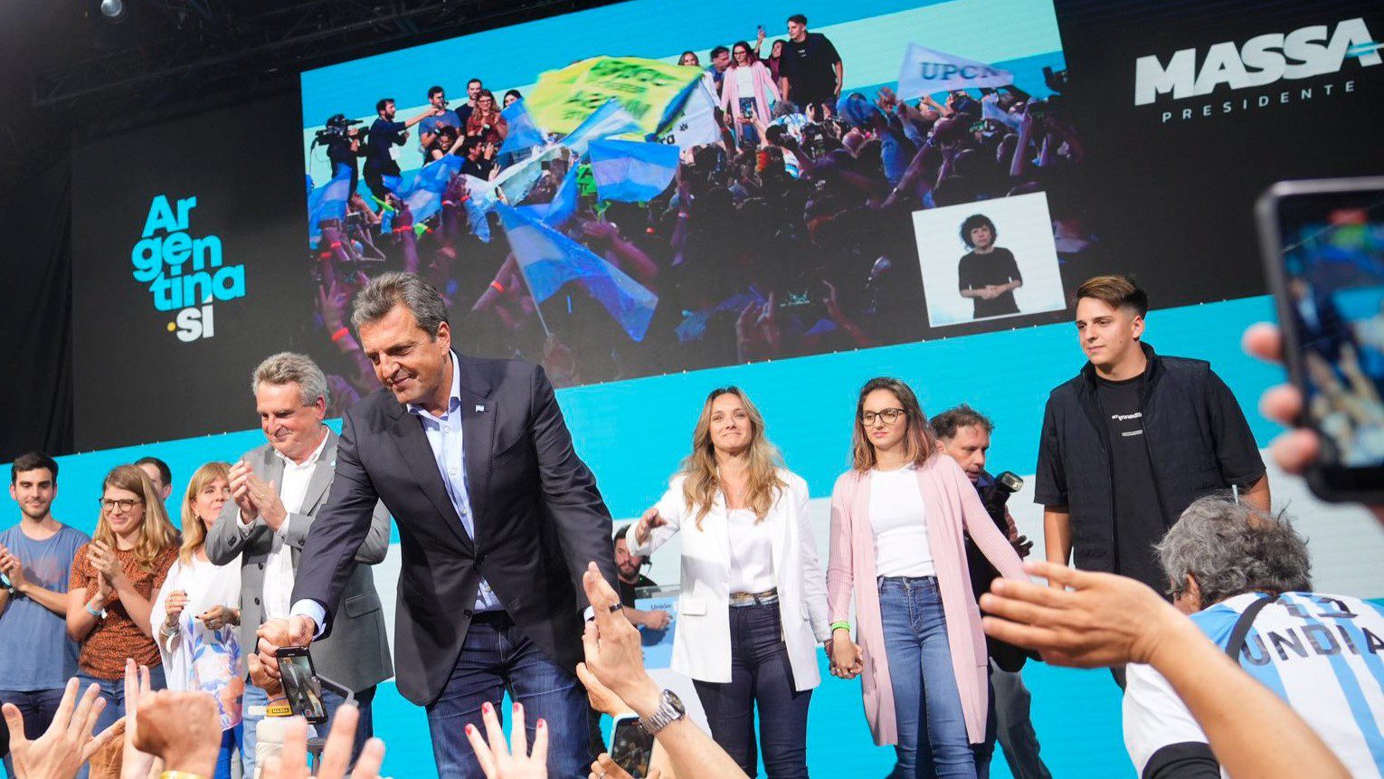 Sergio Massa pulls ahead in first-round presidential election in Argentina, will face Javier Milei in runoff