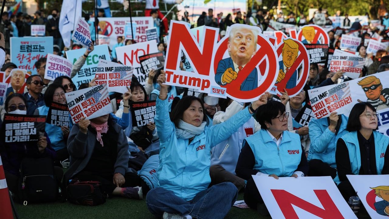 Anti-Trump protest in South Korea