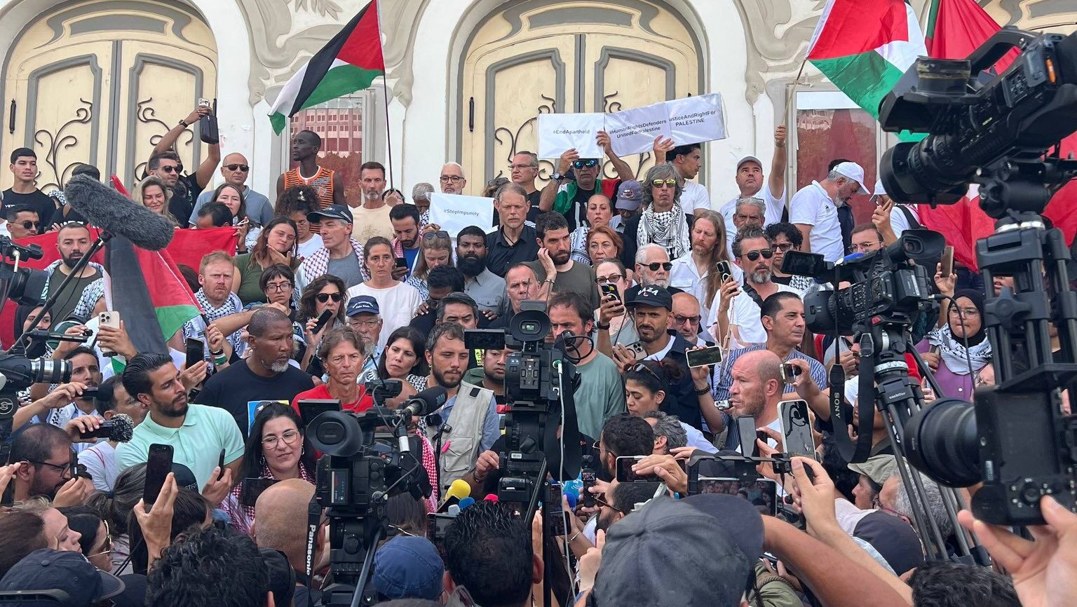 Global Sumud Flotilla ship attacked ahead of departure