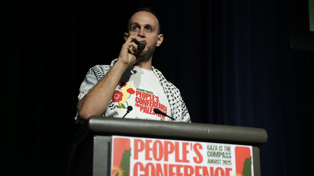 “We will not stop”: Palestinian Youth Movement organizer opens People’s Conference with fearless challenge to Zionism