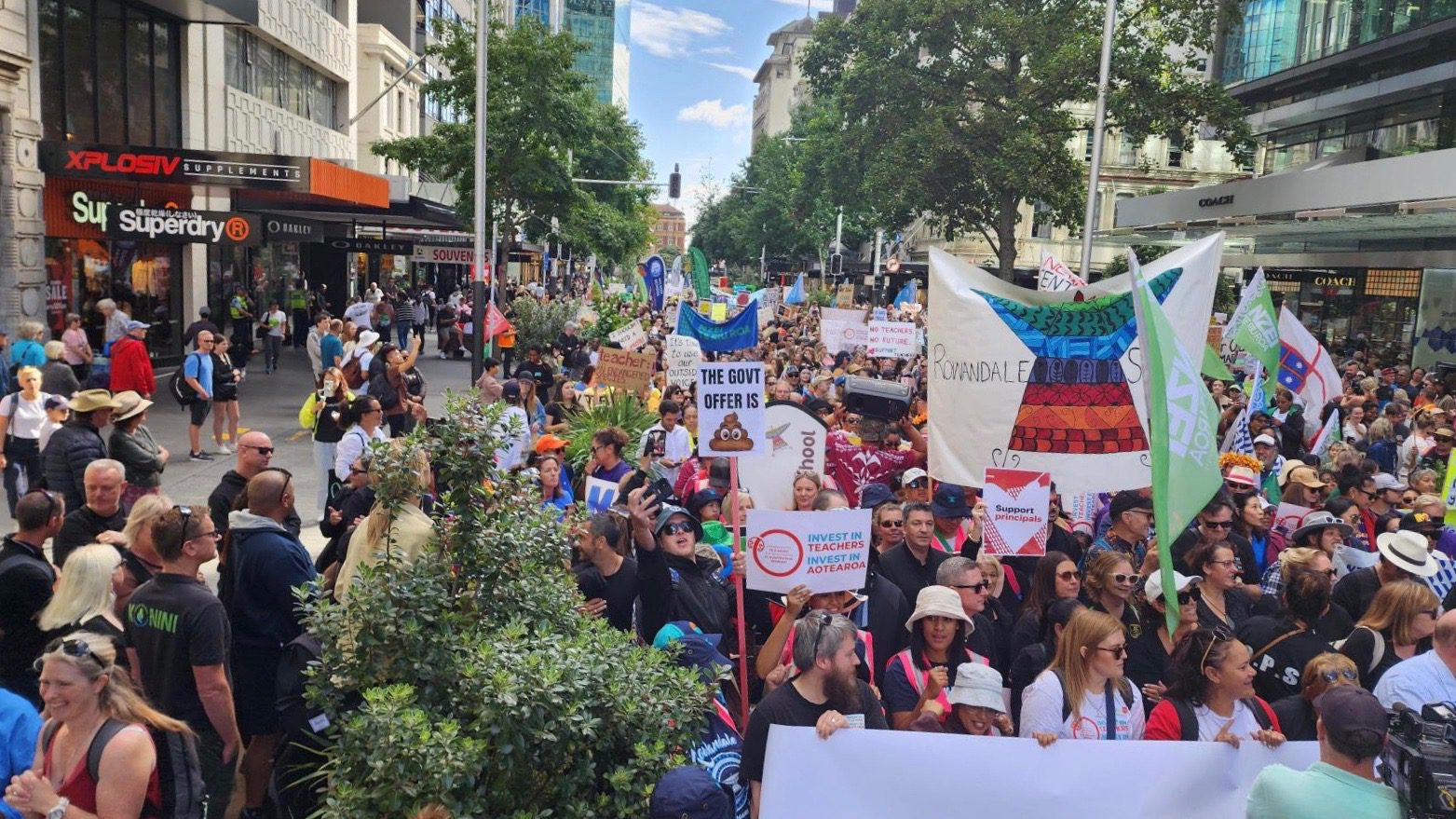 Teachers strike New Zealand