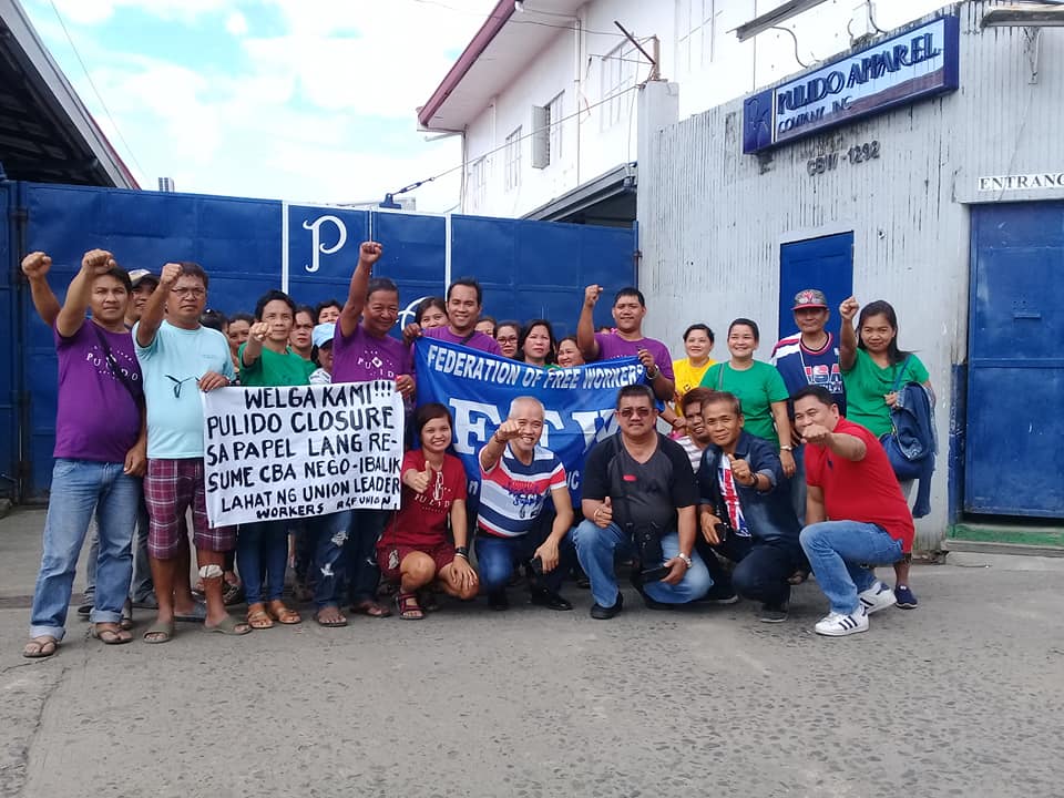 Filipino garment workers demand reinstatement of union leaders