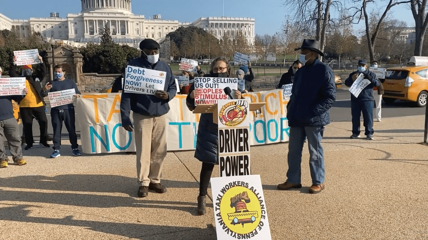 US taxi drivers’ caravan demands a “people’s stimulus”