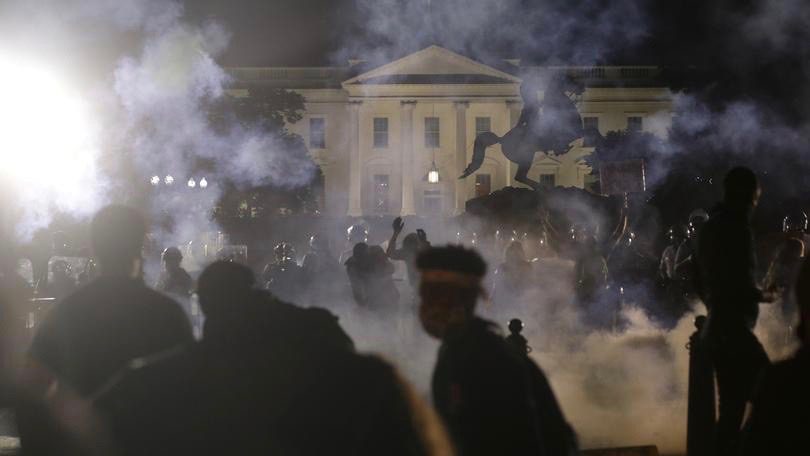 US lawsuit against Trump White House protests